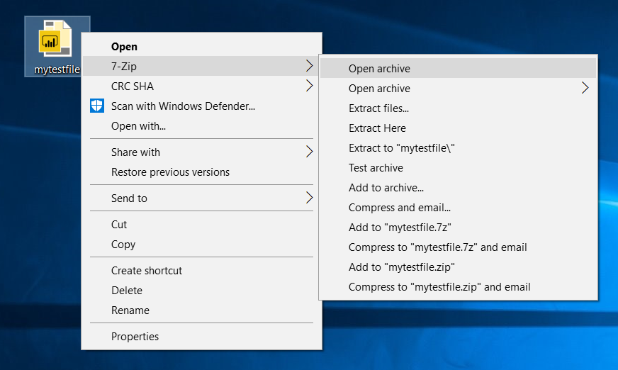 If you have 7-Zip, you can open your .pbix files as archives