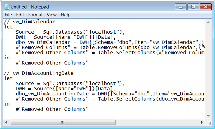 All M queries saved to text