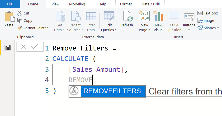DAX CONVERT and REMOVEFILTERS
